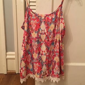 Colorful sleeve less top